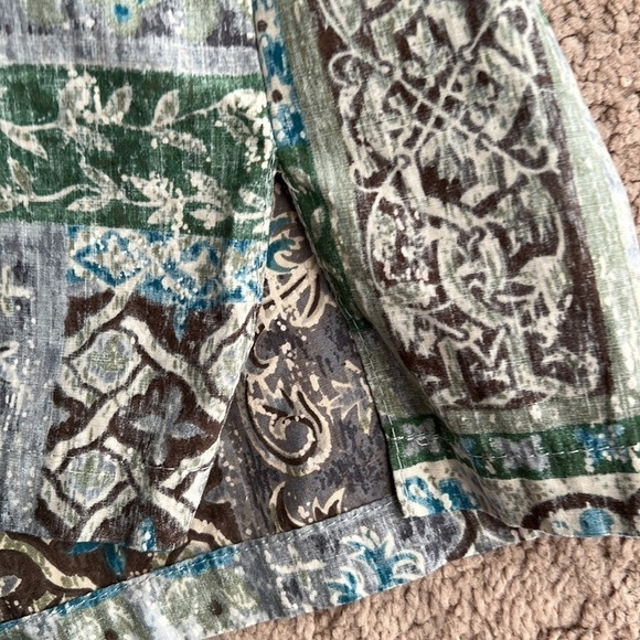 Tori Richard Honolulu Hawaiian Cotton Green Patterned Short Sleeve Button Down - Picture 6 of 6